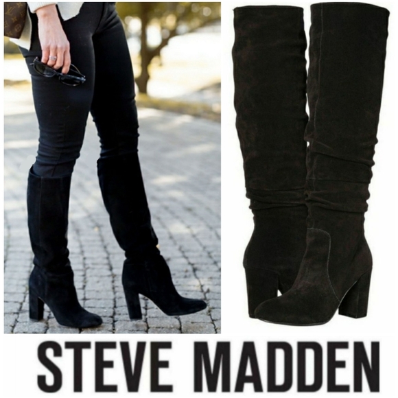 Steve Madden Shoes - Chic Steve Madden Luxe Black Suede Boots